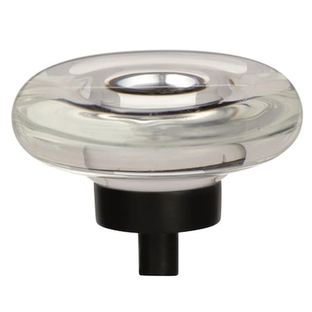 Amerock 1.75 in. Glacio Cabinet Knob - Clear, Black Bronze A36652 CBBR